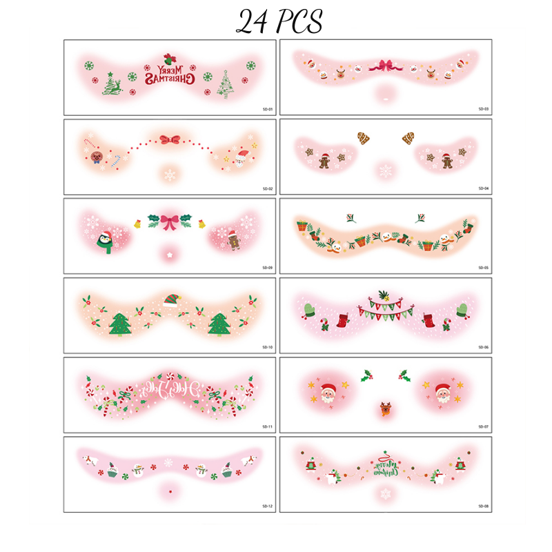 🎅Xmas Sales - 50% OFF🎄12 Sheets Christmas christmas face stickers zanzzea