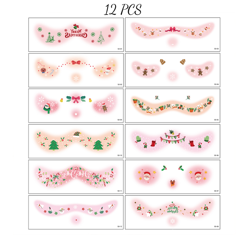 🎅Xmas Sales - 50% OFF🎄12 Sheets Christmas christmas face stickers zanzzea