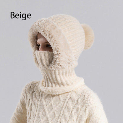 🎅Xmas Sales - 50% OFF🎄Women's Winter One-Piece Knitted Beanie Scarf Mask