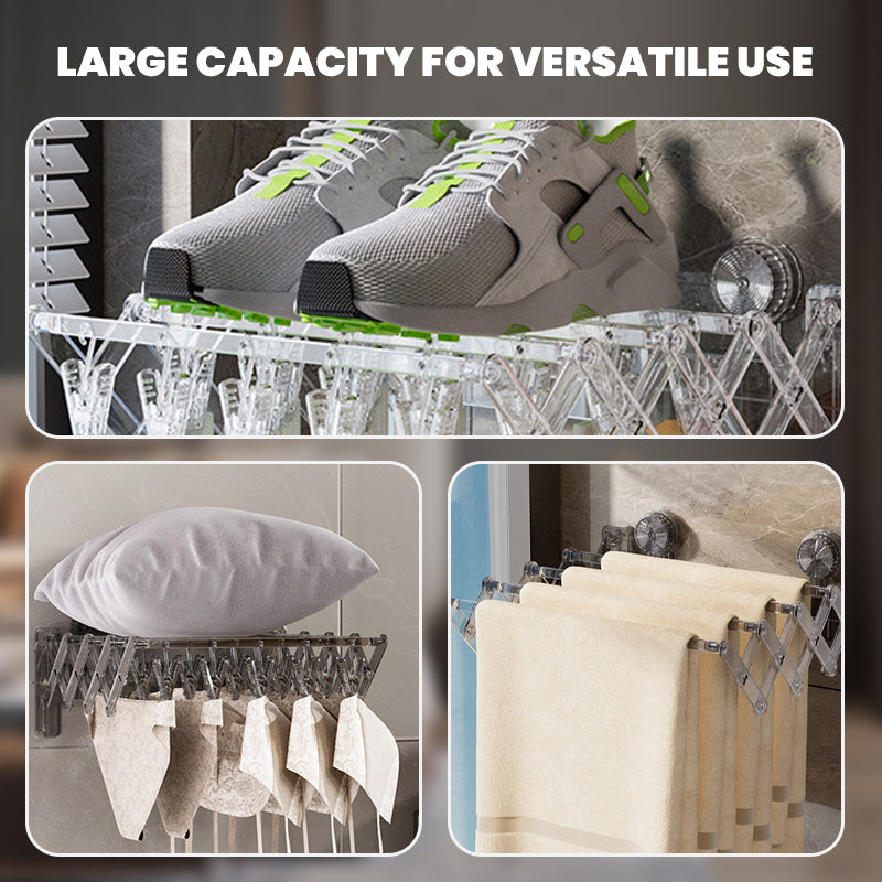🎅Xmas Sales - 50% OFF🎄20-Clip Foldable Suction Cup Drying Racks