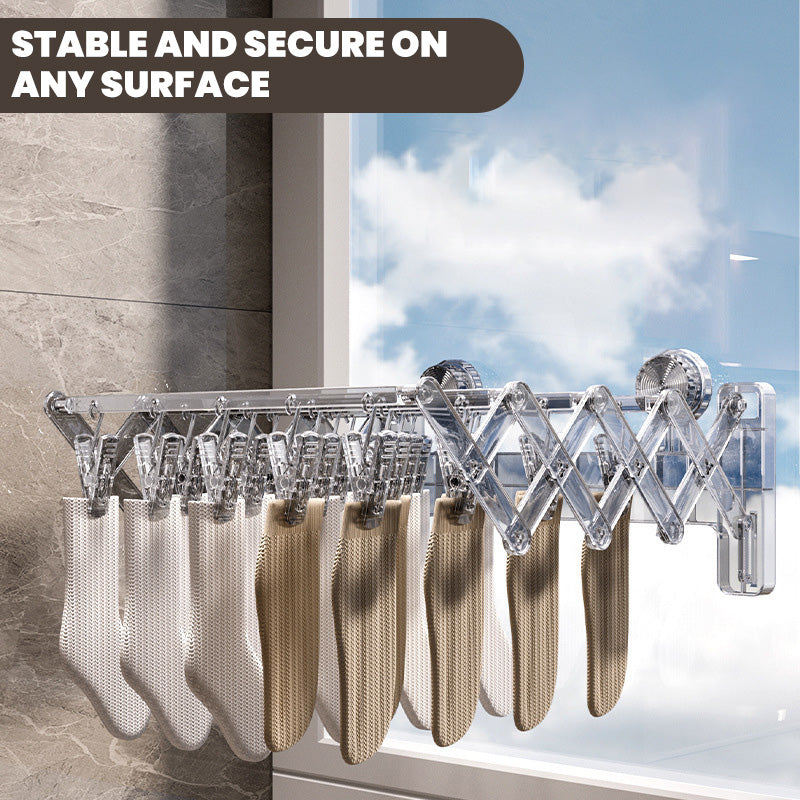 🎅Xmas Sales - 50% OFF🎄20-Clip Foldable Suction Cup Drying Racks zanzzea