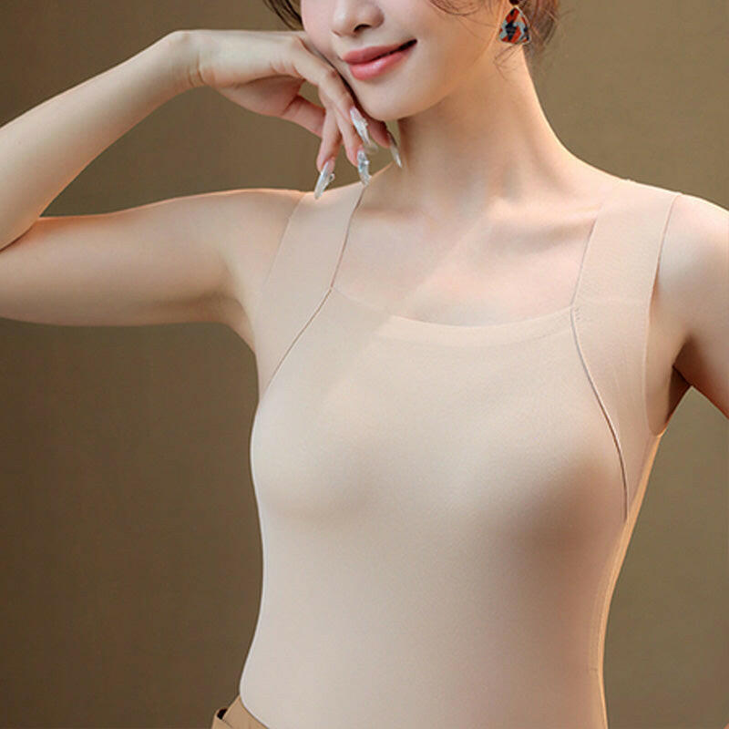2-Piece Set💕Women’s U Neck Thermal Tank Tops with Built-In Bra