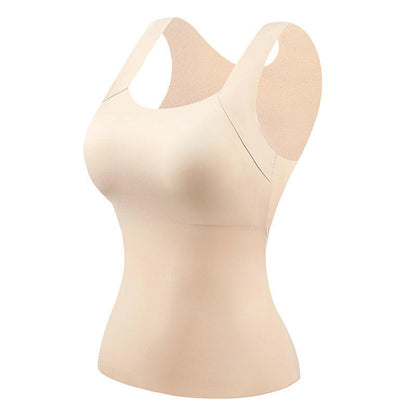 2-Piece Set💕Women’s U Neck Thermal Tank Tops with Built-In Bra