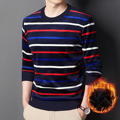 🎅Xmas Sales - 50% OFF🎄Men's Warm Striped Cozy Fashion Sweater