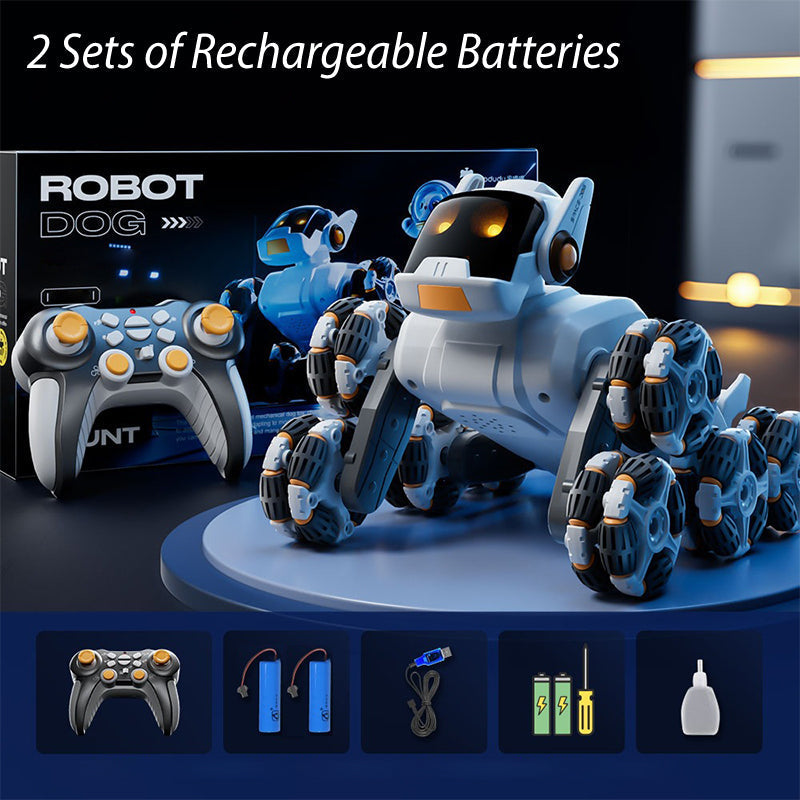 🎅Xmas Sales - 50% OFF🎄 Remote Control Rotating Robot Dog Car Toy zanzzea