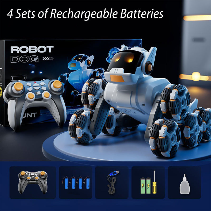 🎅Xmas Sales - 50% OFF🎄 Remote Control Rotating Robot Dog Car Toy zanzzea