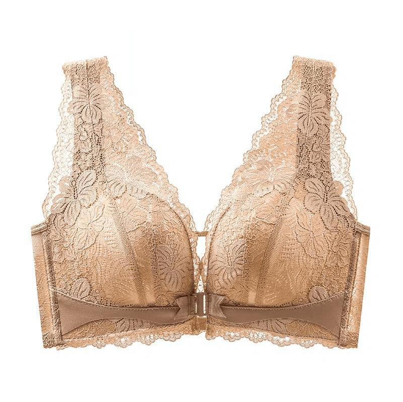 💜 LAST DAY PROMOTION - 50% OFF💜Lace Open Button Closure Anti-Sagging Breathable Bra