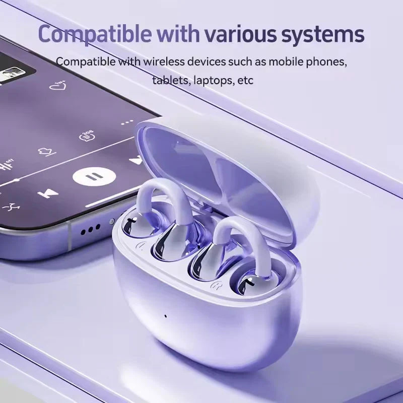 🫧Last Day Promotion-50% Off🫧🎧Lightweight Open Ear Clip Bluetooth Headphones
