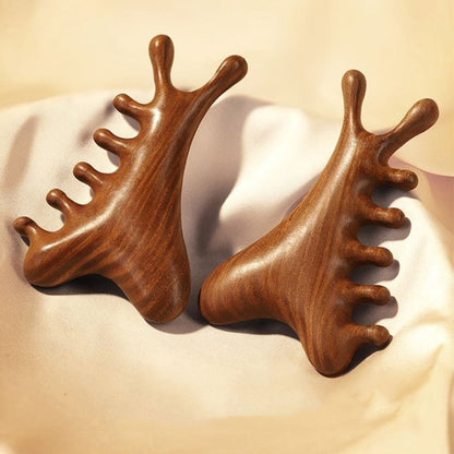 ✨LAST DAY BUY 1 GET 1 FREE!!✨4-in-1 Wooden Scalp Massage Comb Gua Sha Tool