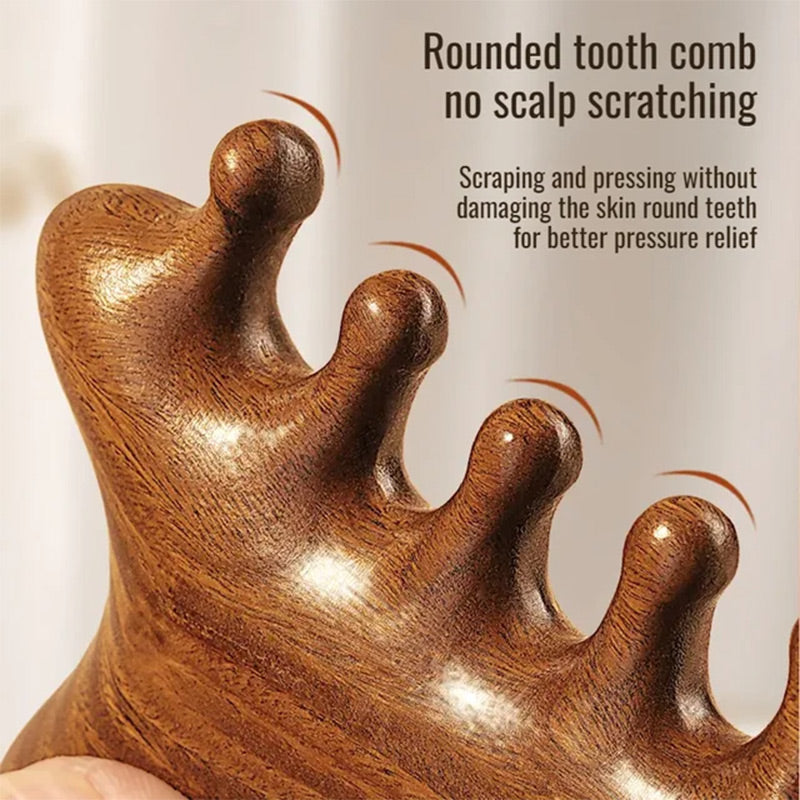 ✨LAST DAY BUY 1 GET 1 FREE!!✨4-in-1 Wooden Scalp Massage Comb Gua Sha Tool