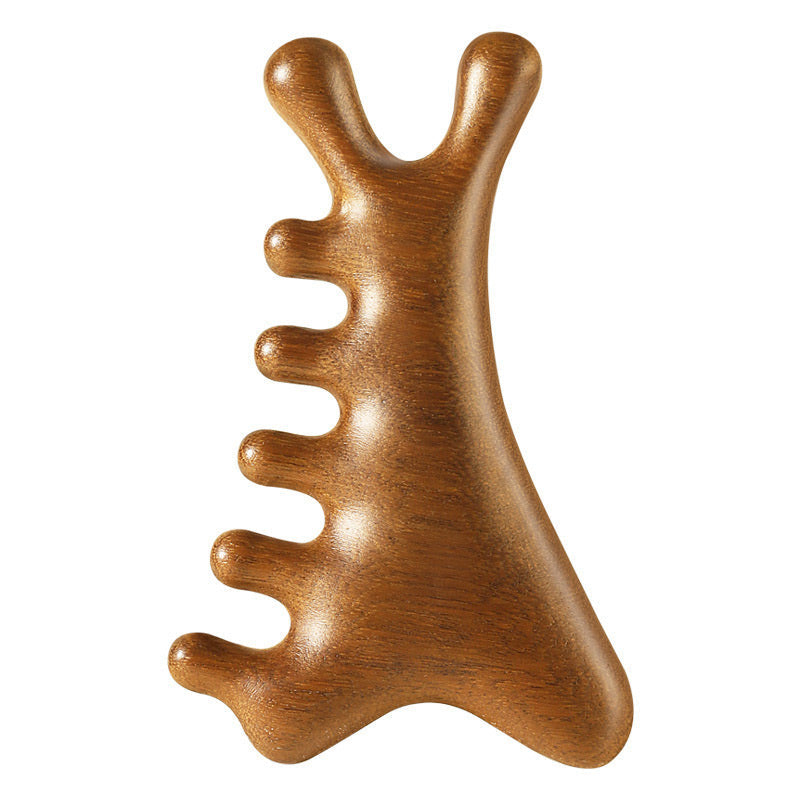 ✨LAST DAY BUY 1 GET 1 FREE!!✨4-in-1 Wooden Scalp Massage Comb Gua Sha Tool