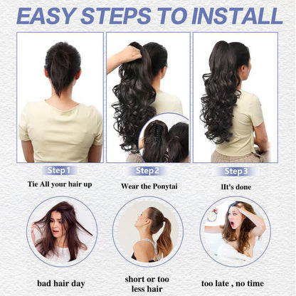 💜 LAST DAY PROMOTION - 50%OFF💜Clip-on Wavy Ponytail Extension