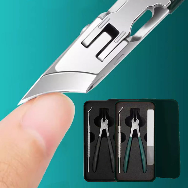 🔥LAST DAY PROMOTION -50%OFF🔥 Anti-Splash 25° Slant Edge Nail Clipper 3-Piece Set