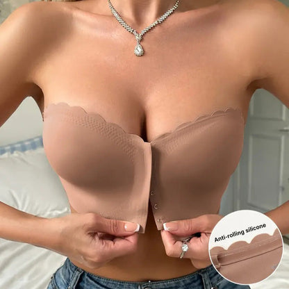 🔥Last Day 52% OFF🔥Seamless Front Closure Strapless Bandeau Bra