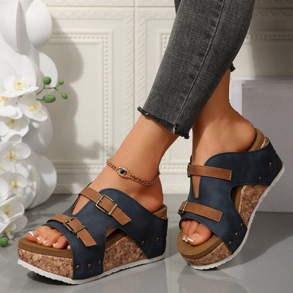 🔥LAST DAY PROMOTION - 50%OFF🔥 Cutout Platform Wedge Sandals