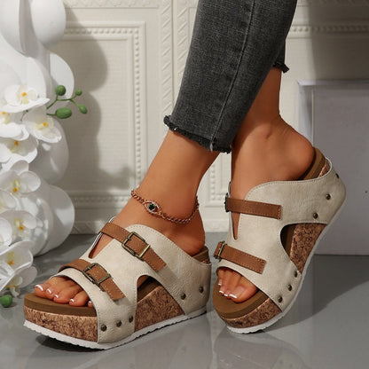 🔥LAST DAY PROMOTION - 50%OFF🔥 Cutout Platform Wedge Sandals