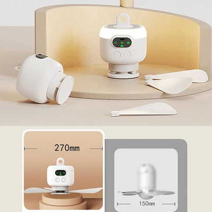 🔥 Rechargeable Ceiling Fan with LED Lights – Cool & Bright Anywhere