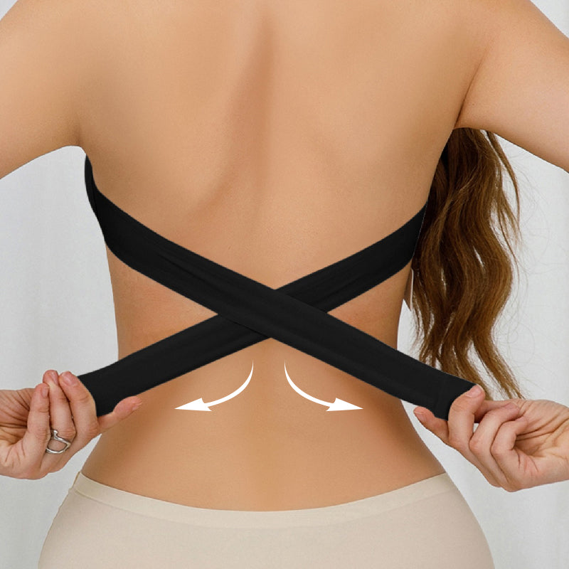 💜BUY 1 GET 1 FREE &💜Strapless Wireless Bra with Crossover Side Closure