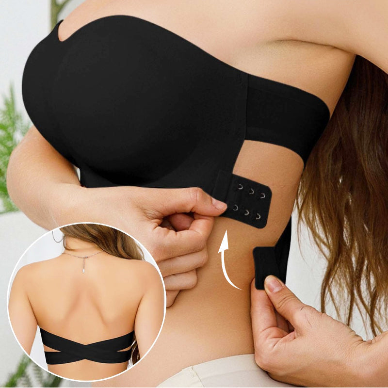 💜 LAST DAY PROMOTION - 50%OFF💜Strapless Wireless Bra with Crossover Side Closure