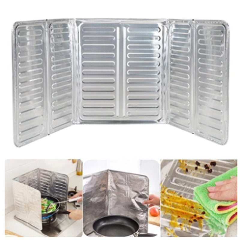🛡️ BUY 1 GET 1 FREE! 🍳 Kitchen Oil Splatter Guard - Heat-Resistant & Flexible Silicone, Easy to Clean & Reusable for Frying/Cooking 🔥✨