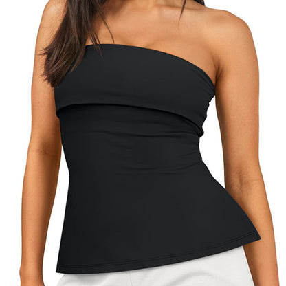🔥Sexy Strapless Top: Sleek Fit, Alluring Neckline, Effortless Charm