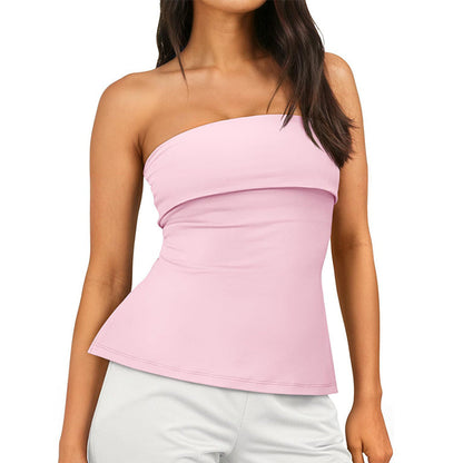 🔥Sexy Strapless Top: Sleek Fit, Alluring Neckline, Effortless Charm