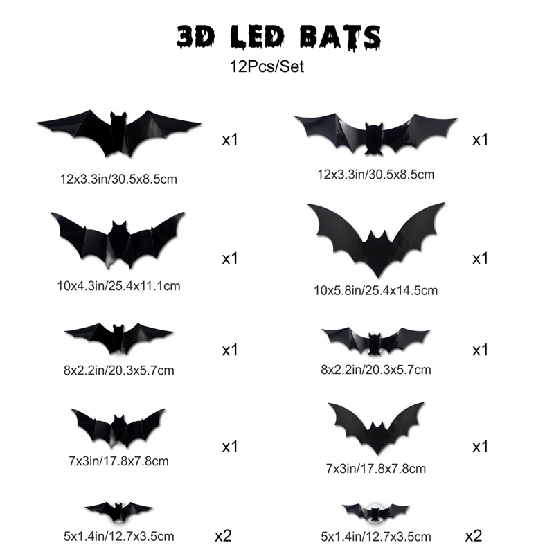 🔥Halloween Sale - 50% off 🎃3D Bat LED Wall Light Decor 🦇✨ – Easy Installation | Soft LED Glow for Living Room/Bedroom Festive Vibe