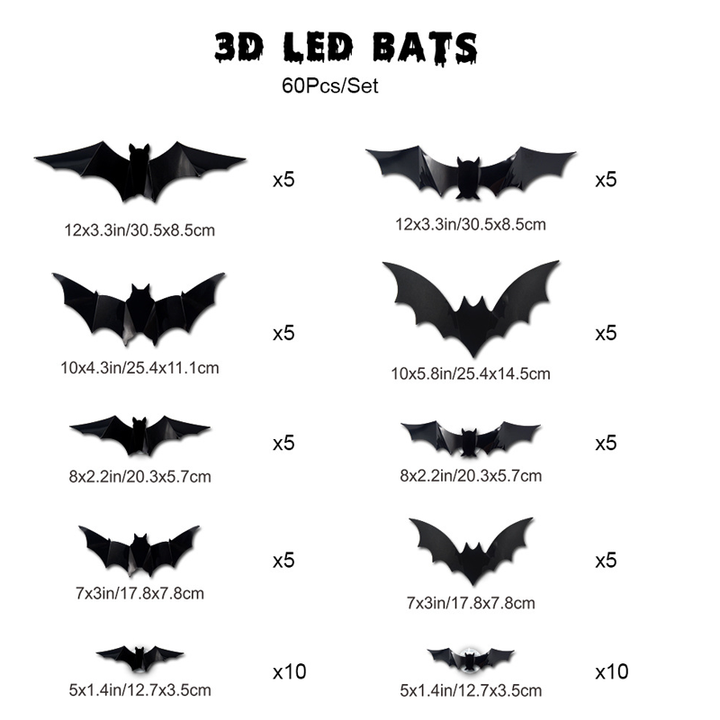 🔥Halloween Sale - 50% off 🎃3D Bat LED Wall Light Decor 🦇✨ – Easy Installation | Soft LED Glow for Living Room/Bedroom Festive Vibe