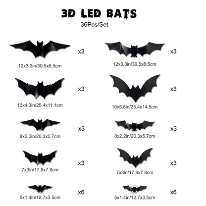 🔥Halloween Sale - 50% off 🎃3D Bat LED Wall Light Decor 🦇✨ – Easy Installation | Soft LED Glow for Living Room/Bedroom Festive Vibe