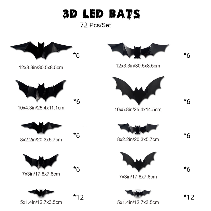 🔥Halloween Sale - 50% off 🎃3D Bat LED Wall Light Decor 🦇✨ – Easy Installation | Soft LED Glow for Living Room/Bedroom Festive Vibe