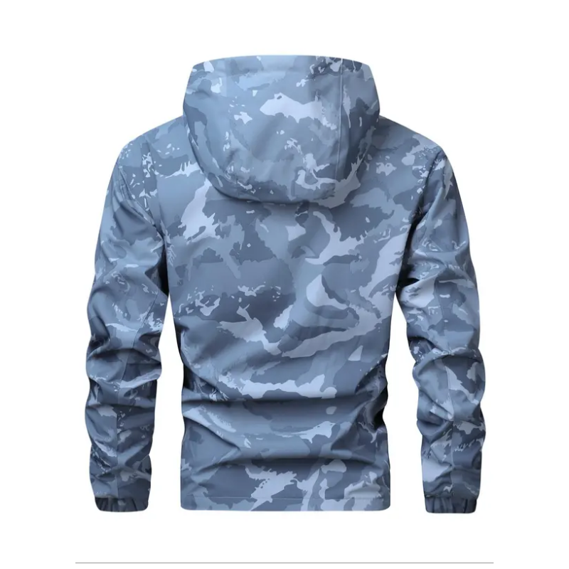 Men's Camouflage Hooded Jacket with Multi-Pocket