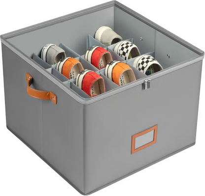 ⏰🔥LIMITED TIME 50% OFF! 👟 Fabric Shoe Organizer Storage Box – Foldable, Large Capacity, Dustproof & Breathable for Closet & Bedroom 🧺✨