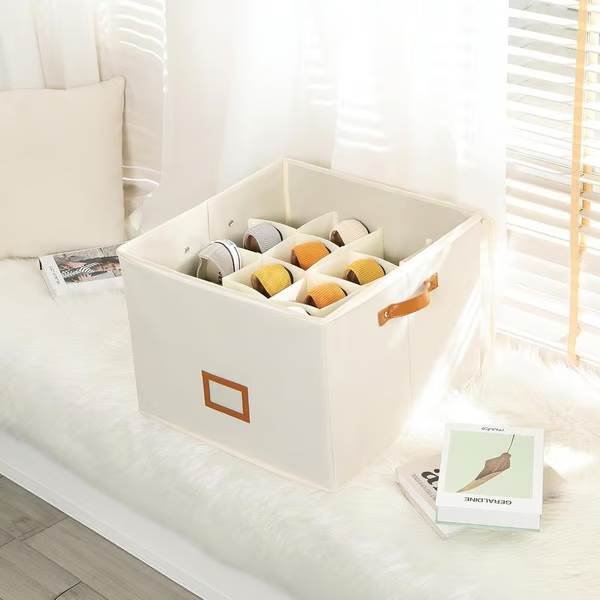 ⏰🔥LIMITED TIME 50% OFF! 👟 Fabric Shoe Organizer Storage Box – Foldable, Large Capacity, Dustproof & Breathable for Closet & Bedroom 🧺✨ zanzzea