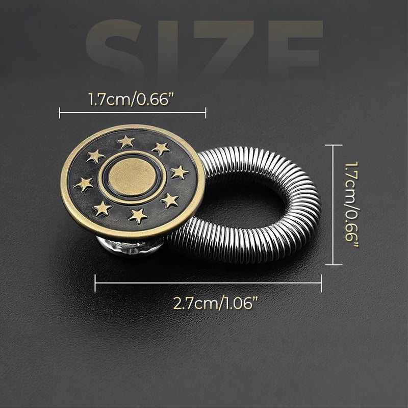 👖👖Spring-Loaded Metal Waist Extender Button for Jeans