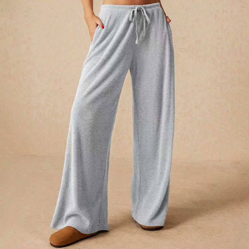 💜 LAST DAY PROMOTION - 50%OFF 💜 Women’s Casual Soft Wide-Leg Pants With Drawstring