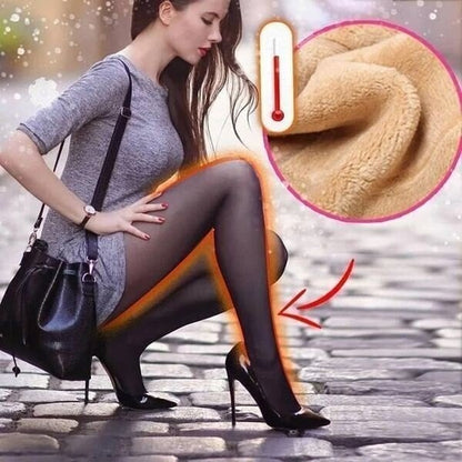 💜 LAST DAY PROMOTION - 50%OFF 💜Flawless Legs Fake Translucent Warm Plush Lined Elastic Tights