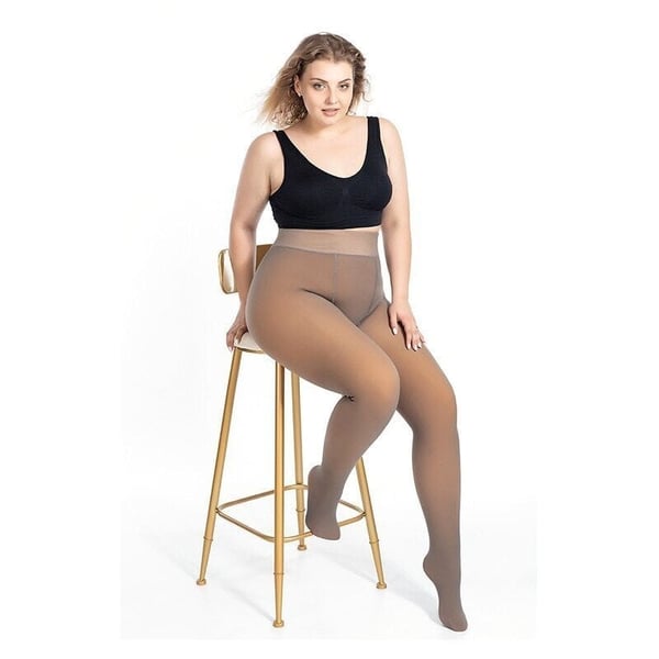 💜 LAST DAY PROMOTION - 50%OFF 💜Flawless Legs Fake Translucent Warm Plush Lined Elastic Tights