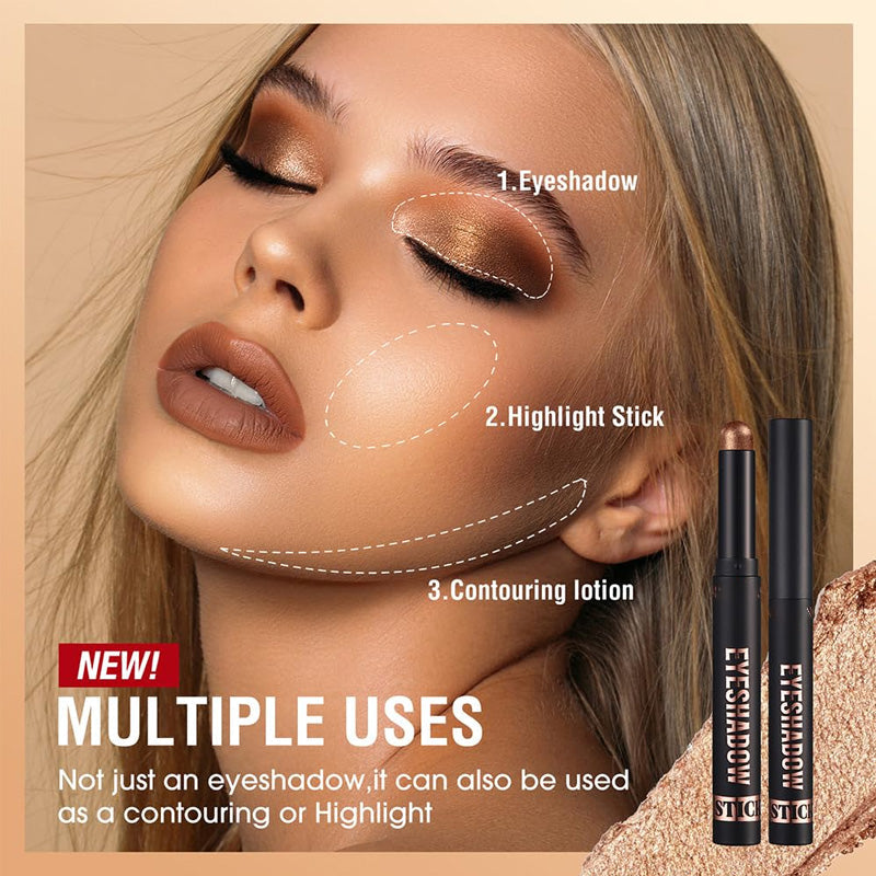 🎅ONLY TODAY - FOR 8 PCS!!🎄50K+ SOLD! 🎁✨8 Colors Glitter Eyeshadow Stick Waterproof & Long-Wearing & Multi-Use