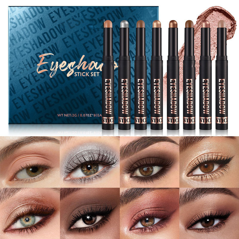 🎅ONLY TODAY - FOR 8 PCS!!🎄50K+ SOLD! 🎁✨8 Colors Glitter Eyeshadow Stick Waterproof & Long-Wearing & Multi-Use zanzzea