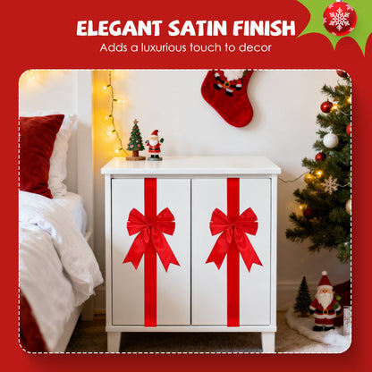 🎅Xmas Sales - 50% OFF🎄Christmas Special Offer-Large Christmas Cabinet Door Ribbon Bow
