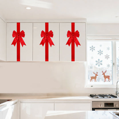 🎅Xmas Sales - 50% OFF🎄Christmas Special Offer-Large Christmas Cabinet Door Ribbon Bow