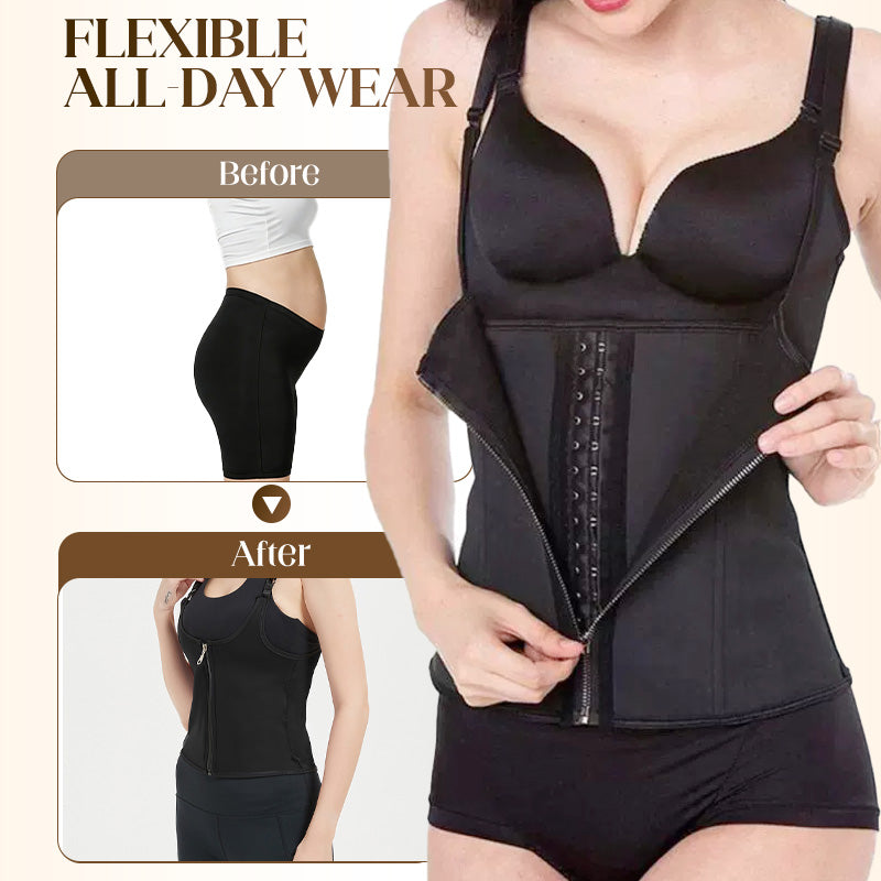 Women's Body Shaper Vest with Zipper & Hooks