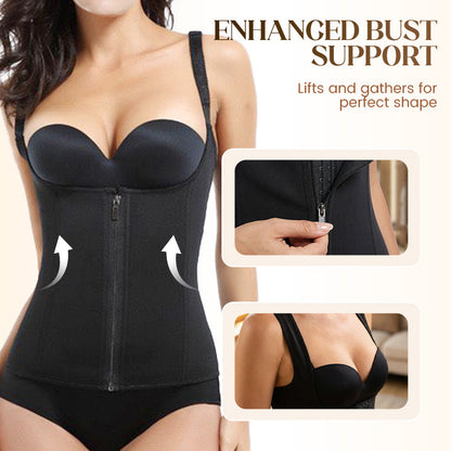 Women's Body Shaper Vest with Zipper & Hooks