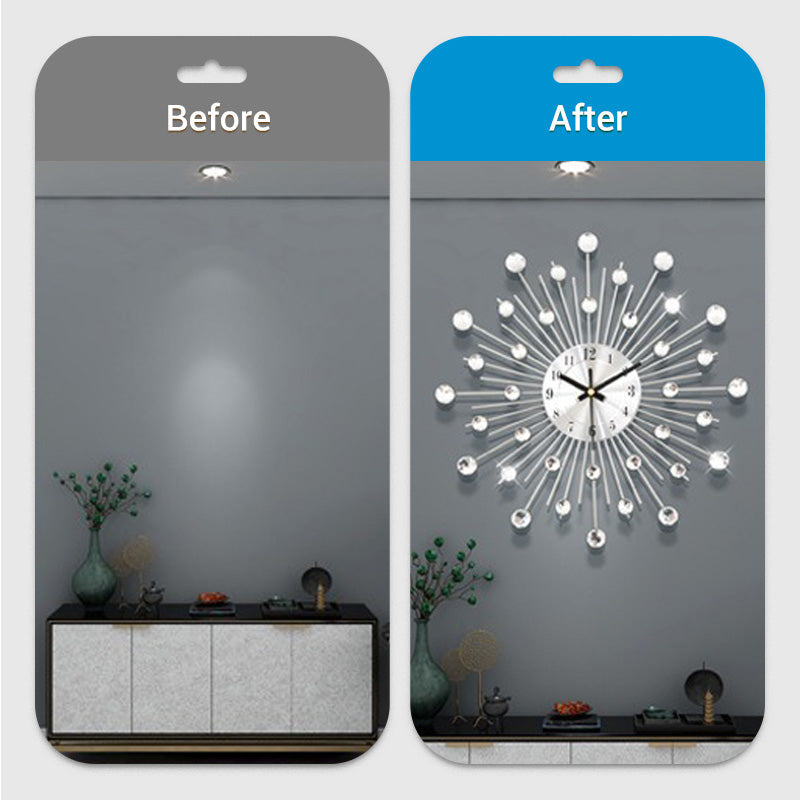 ✨ 50% OFF NOW! 🕰️ Rhinestone Wall Clock – Silent Movement, Sparkling Design & Elegant Home Decor 💎