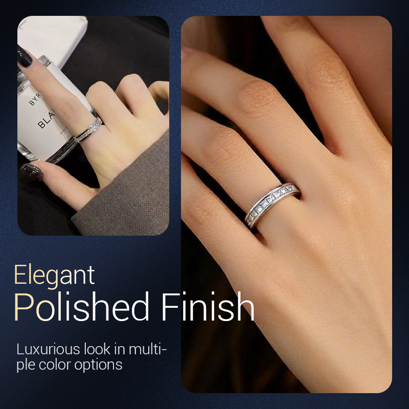 📢📢60%  OFF !! ⏰Titanium Steel Rotatable Spinner Ring with Zirconia
