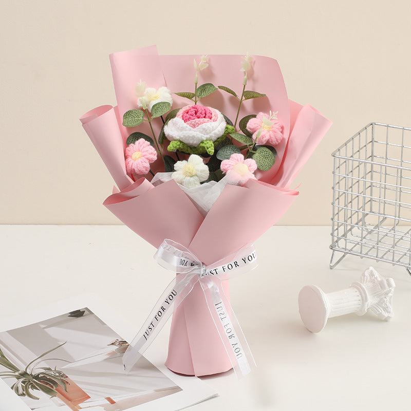 💐Mother's Day💕Handmade Delicate Crochet Flower Bouquet