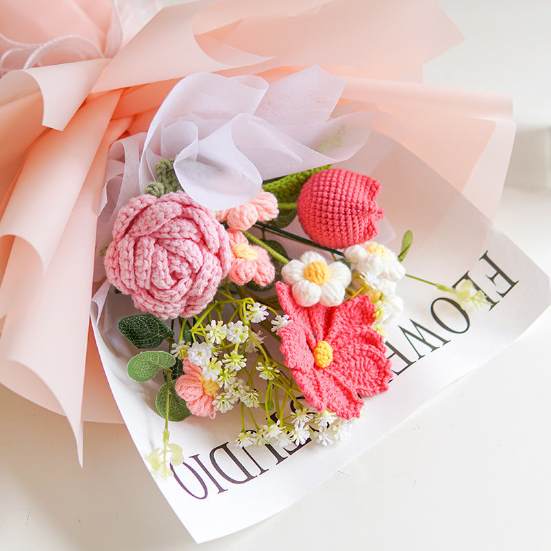 💐Mother's Day💕Handmade Delicate Crochet Flower Bouquet