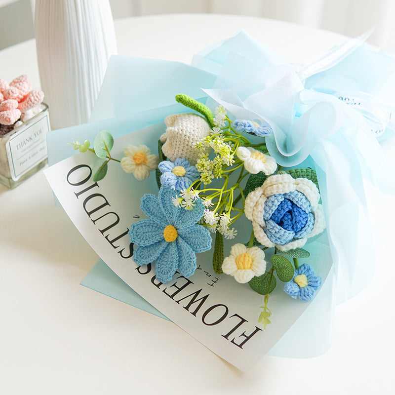 💐Mother's Day💕Handmade Delicate Crochet Flower Bouquet