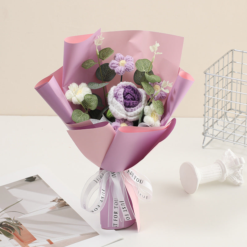 💐Mother's Day💕Handmade Delicate Crochet Flower Bouquet