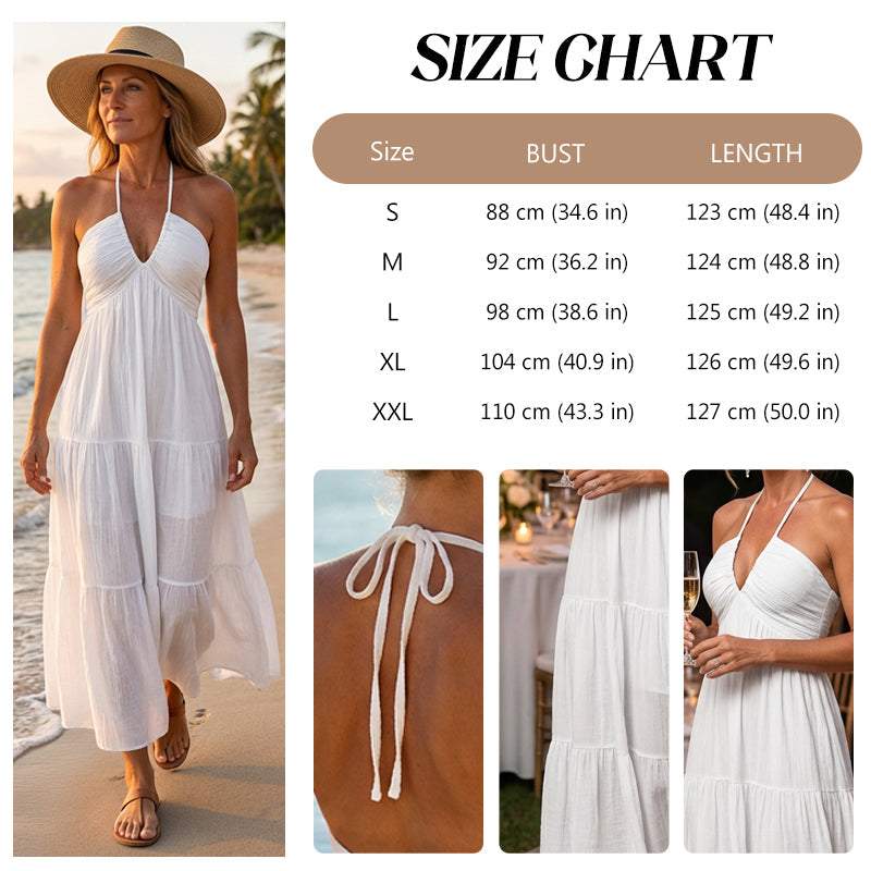 💞Halter Neck Backless Tiered Maxi Dress